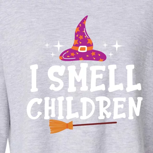 Halloween Gift I Smell Children Teacher Halloween Witch Funny Gift Cropped Pullover Crew