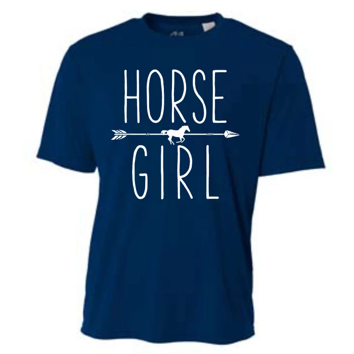 Horse Girl I Love My Horses Equestrian Horseback Riding Cooling Performance Crew T-Shirt