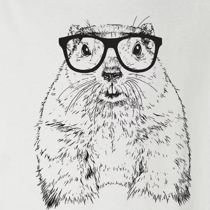 Hipster Groundhog In Nerd Glasses Animal Toddler Long Sleeve Shirt