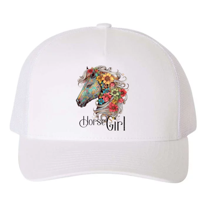 Horse Girl Just A Girl Who Loves Horses Horseback Riding Yupoong Adult 5-Panel Trucker Hat