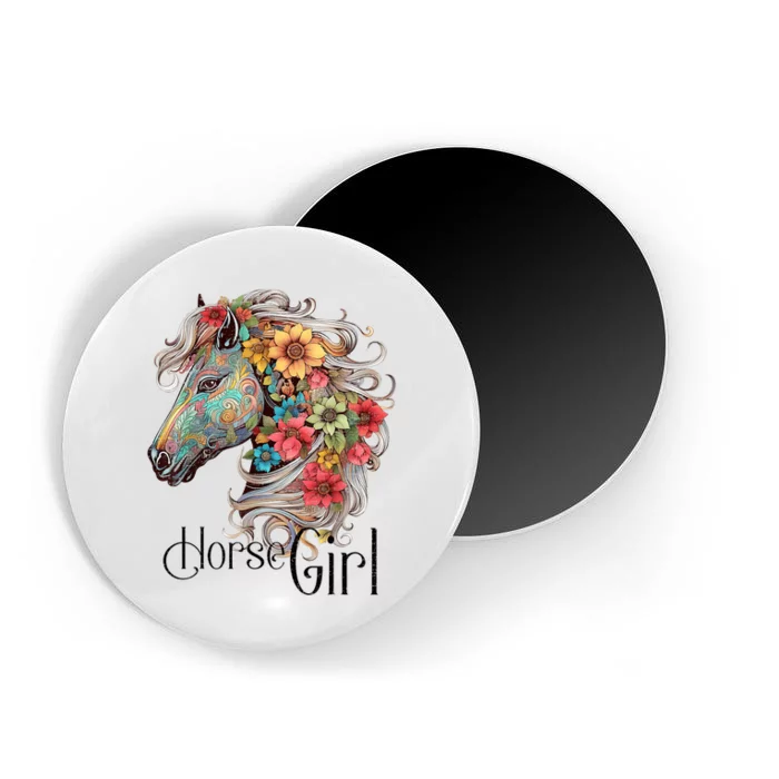 Horse Girl Just A Girl Who Loves Horses Horseback Riding Magnet