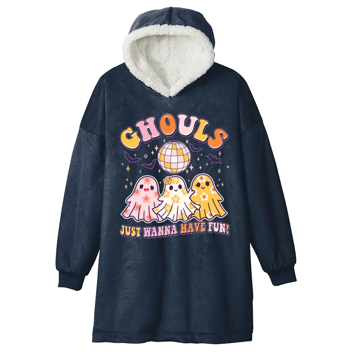 Halloween Ghouls Just Wanna Have Fun Hooded Wearable Blanket