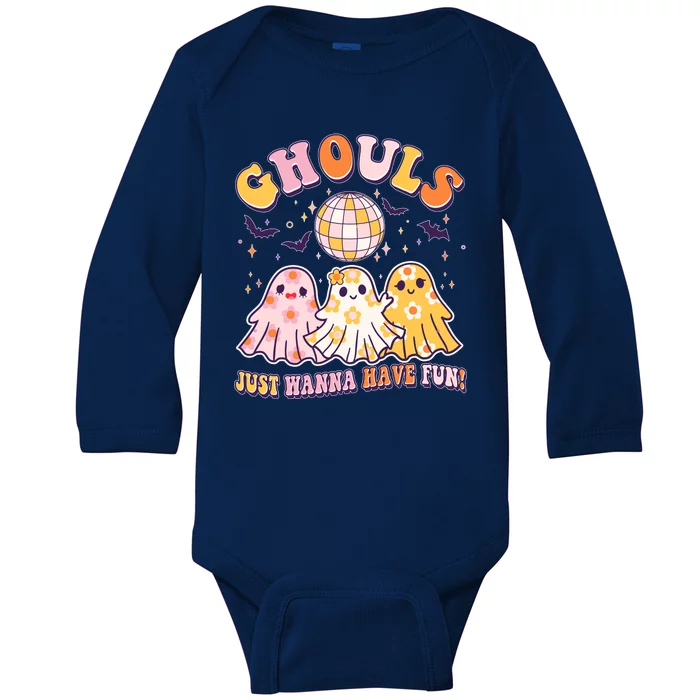 Halloween Ghouls Just Wanna Have Fun Baby Long Sleeve Bodysuit