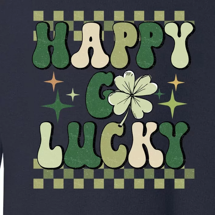 Happy Go Lucky St Patricks Day Toddler Sweatshirt