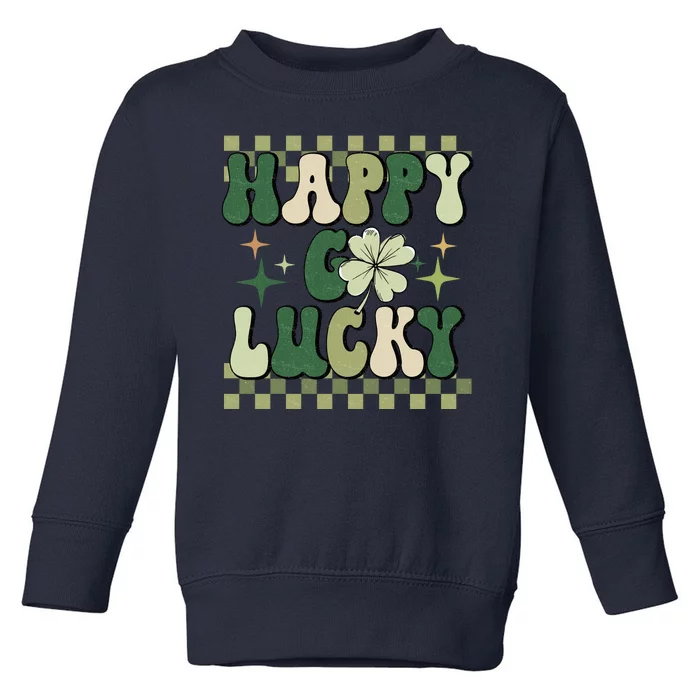 Happy Go Lucky St Patricks Day Toddler Sweatshirt