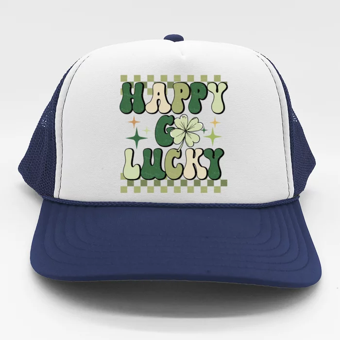 Happy Go Lucky St Patricks Day Trucker Hat