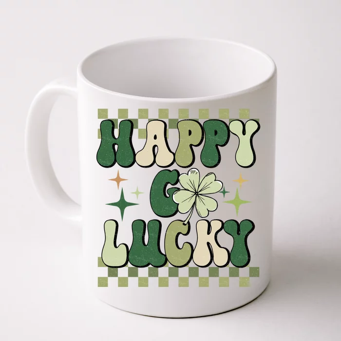 Happy Go Lucky St Patricks Day Front & Back Coffee Mug