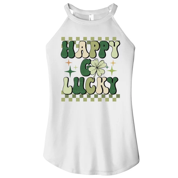 Happy Go Lucky St Patricks Day Women’s Perfect Tri Rocker Tank