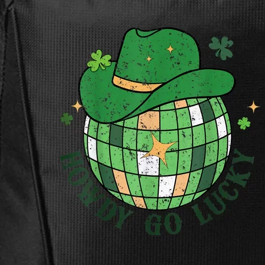 Howdy Go Lucky Western St Patrick Day Cowboy Hat Irish Disco City Backpack