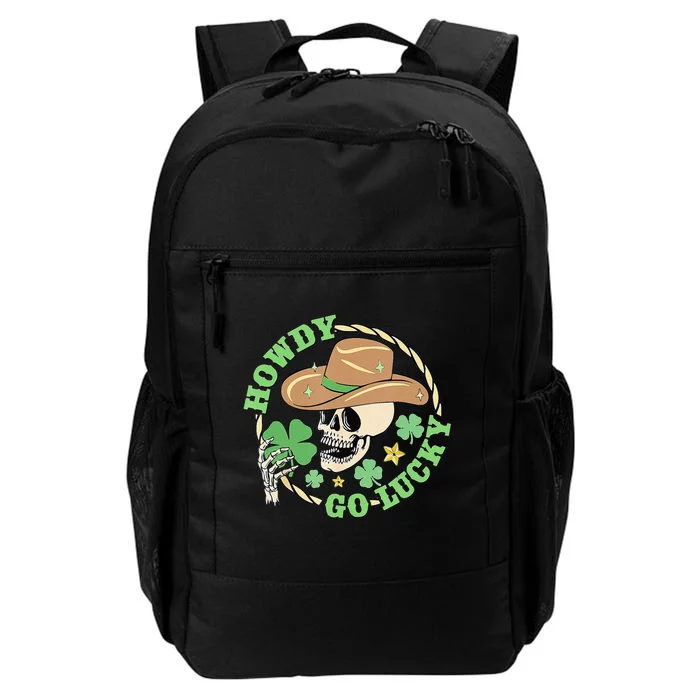 Howdy Go Lucky Cow Skull St Patricks Day Daily Commute Backpack