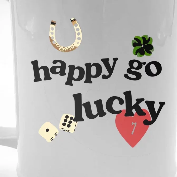 Happy Go Lucky Front & Back Beer Stein