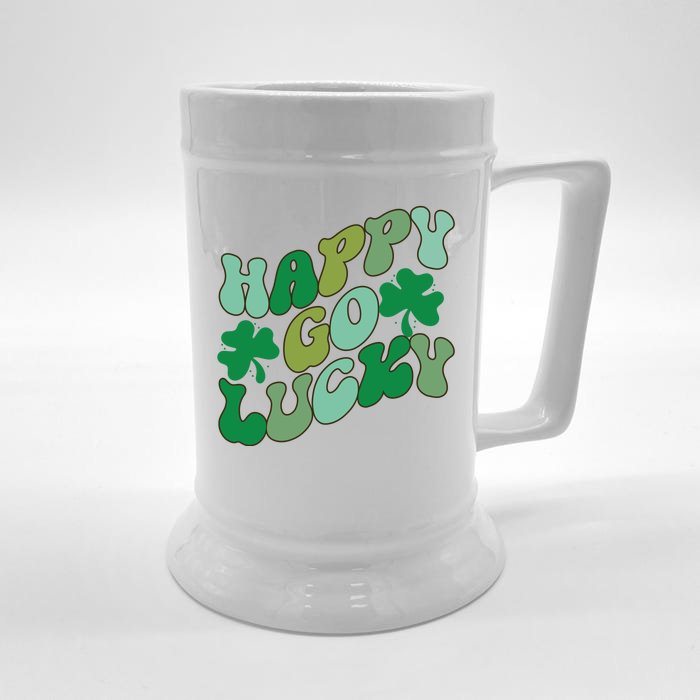 Happy Go Lucky Front & Back Beer Stein