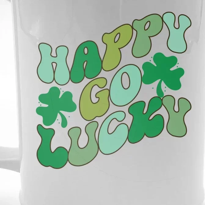 Happy Go Lucky Front & Back Beer Stein