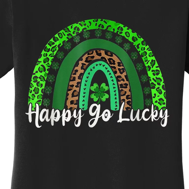 HAPPY GO LUCKY Irish Shamrock St. Patrick's Day Women's T-Shirt