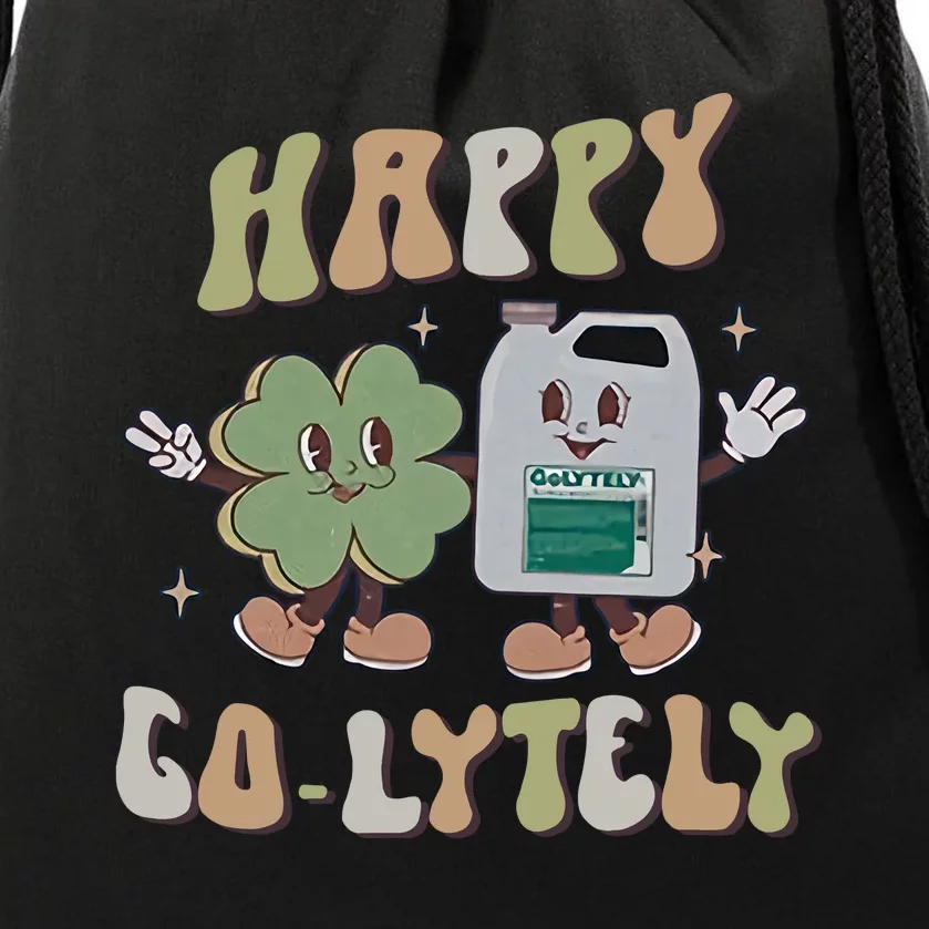 Happy Go Lytely GI Nurse St Patrick's Day Bowel Prep Gastro Endo Nursing Humor Drawstring Bag