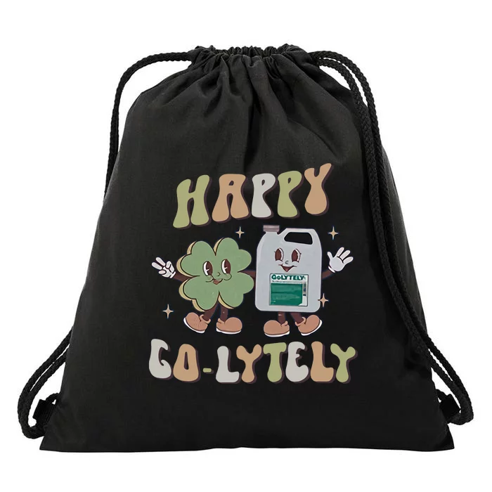 Happy Go Lytely GI Nurse St Patrick's Day Bowel Prep Gastro Endo Nursing Humor Drawstring Bag