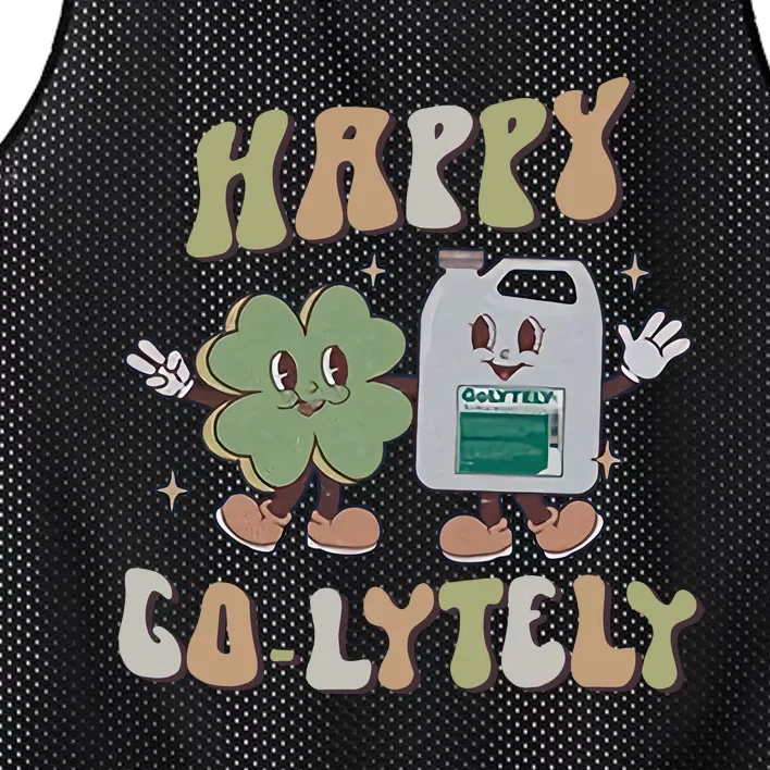 Happy Go Lytely GI Nurse St Patrick's Day Bowel Prep Gastro Endo Nursing Humor Mesh Reversible Basketball Jersey Tank