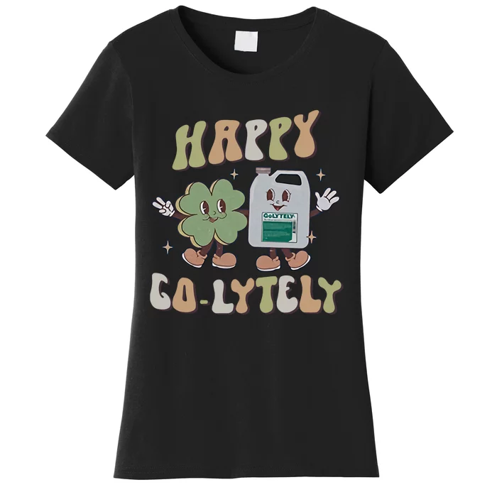 Happy Go Lytely GI Nurse St Patrick's Day Bowel Prep Gastro Endo Nursing Humor Women's T-Shirt