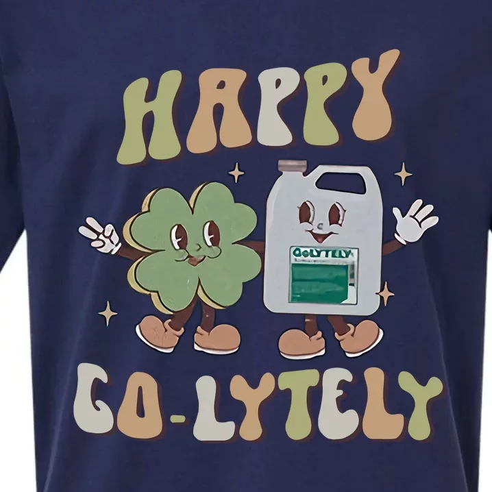 Happy Go Lytely GI Nurse St Patrick's Day Bowel Prep Gastro Endo Nursing Humor Sueded Cloud Jersey T-Shirt