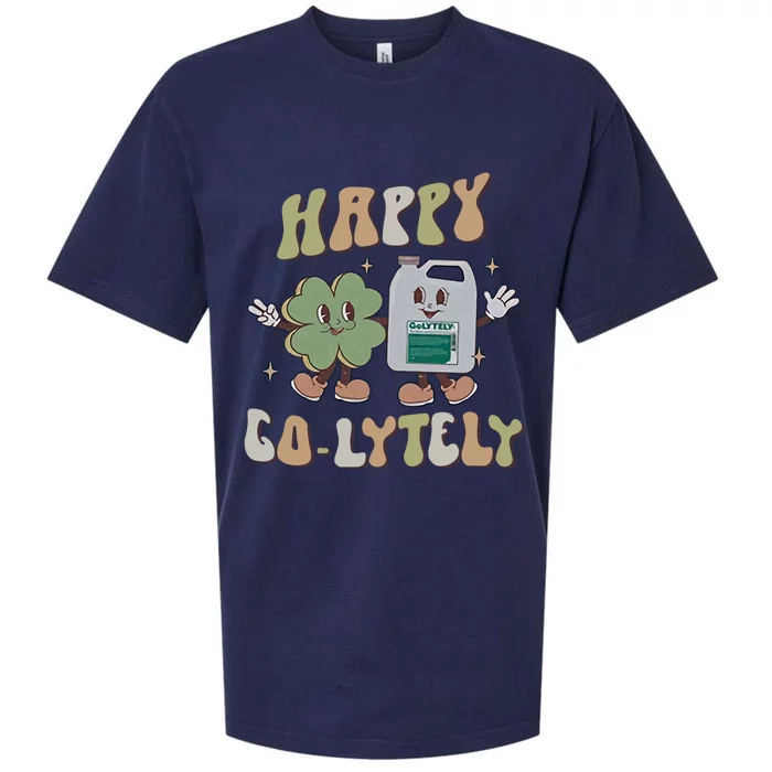 Happy Go Lytely GI Nurse St Patrick's Day Bowel Prep Gastro Endo Nursing Humor Sueded Cloud Jersey T-Shirt