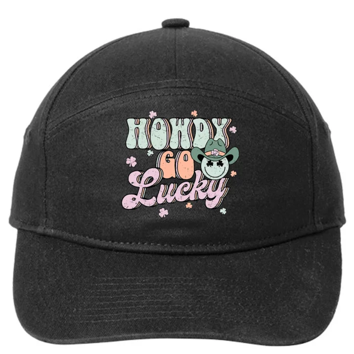 Howdy Go Lucky Happy St Patricks Day Cowboy Irish Shamrock 7-Panel Snapback Hat