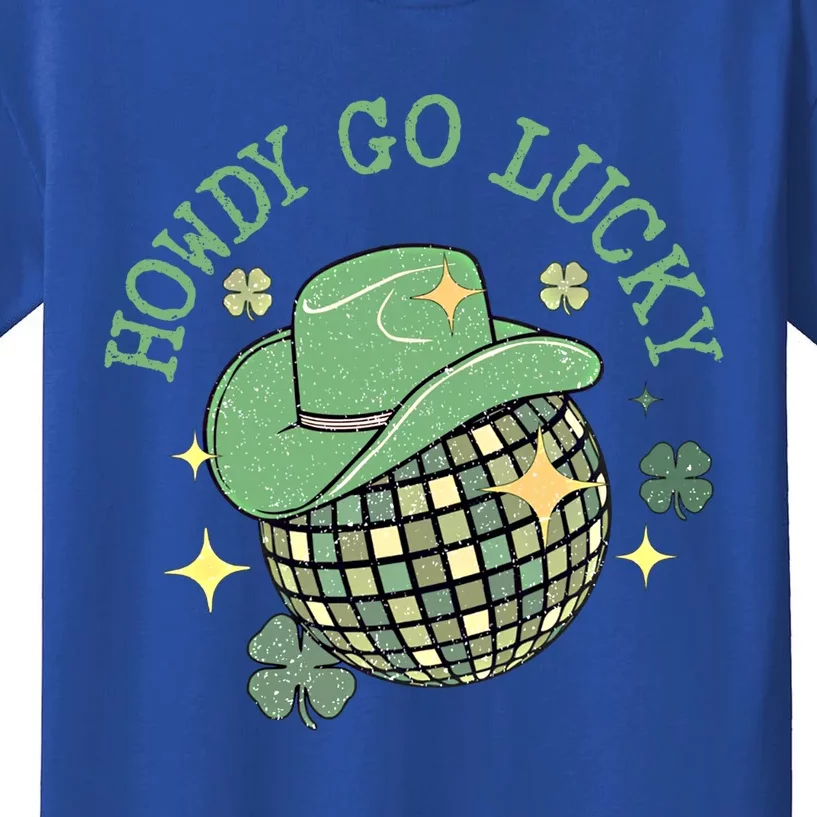 Howdy Go Lucky Western Happy St Patricks Day Disco Balls Cool Gift Kids T-Shirt