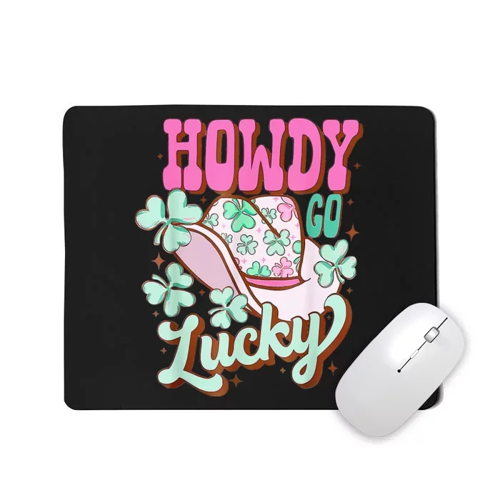 Howdy Go Lucky Cow Western St Patricks Day Irish Mousepad