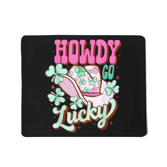 Howdy Go Lucky Cow Western St Patricks Day Irish Mousepad