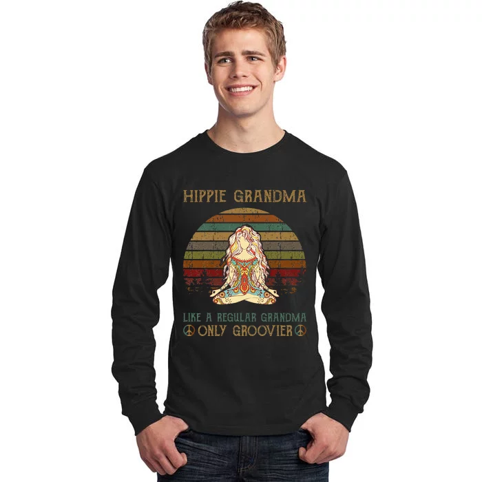 Hippie Grandma Like A Regular Grandma Vintage Tall Long Sleeve T-Shirt