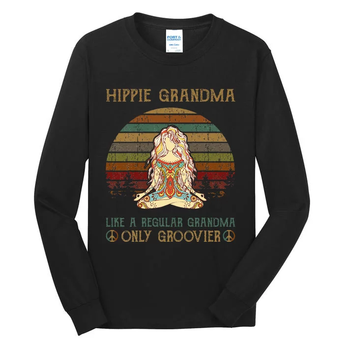 Hippie Grandma Like A Regular Grandma Vintage Tall Long Sleeve T-Shirt