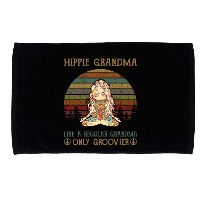 Hippie Grandma Like A Regular Grandma Vintage Microfiber Hand Towel