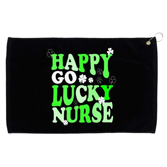 Happy Go Lucky Nurse St Patricks Day Grommeted Golf Towel