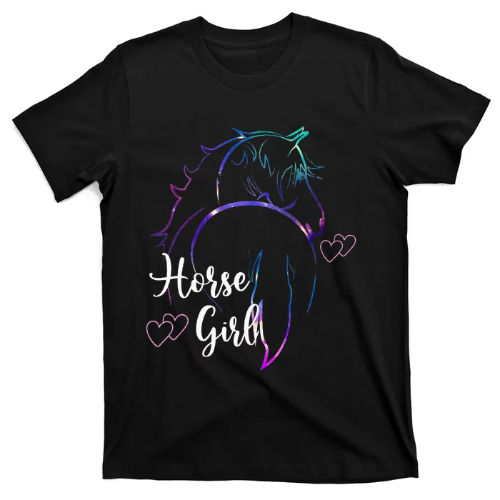 Horse Girl Love Horses Riding Horseback Riding Kids Women T-Shirt