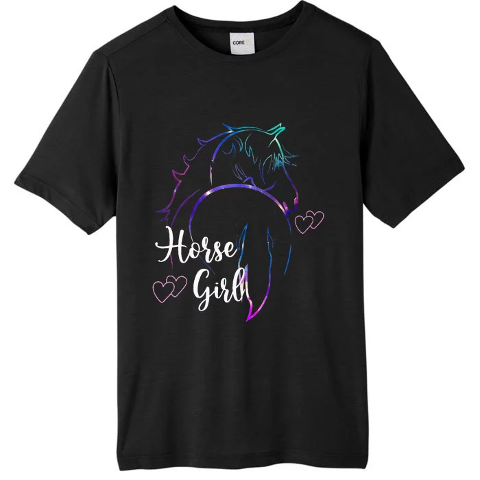 Horse Girl Love Horses Riding Horseback Riding Kids Women ChromaSoft Performance T-Shirt