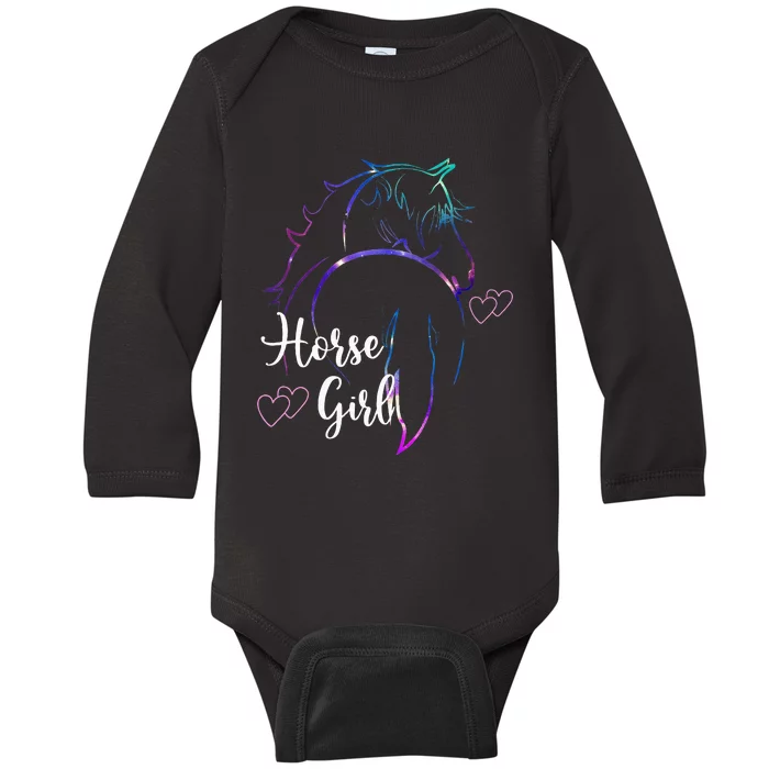 Horse Girl Love Horses Riding Horseback Riding Kids Women Baby Long Sleeve Bodysuit