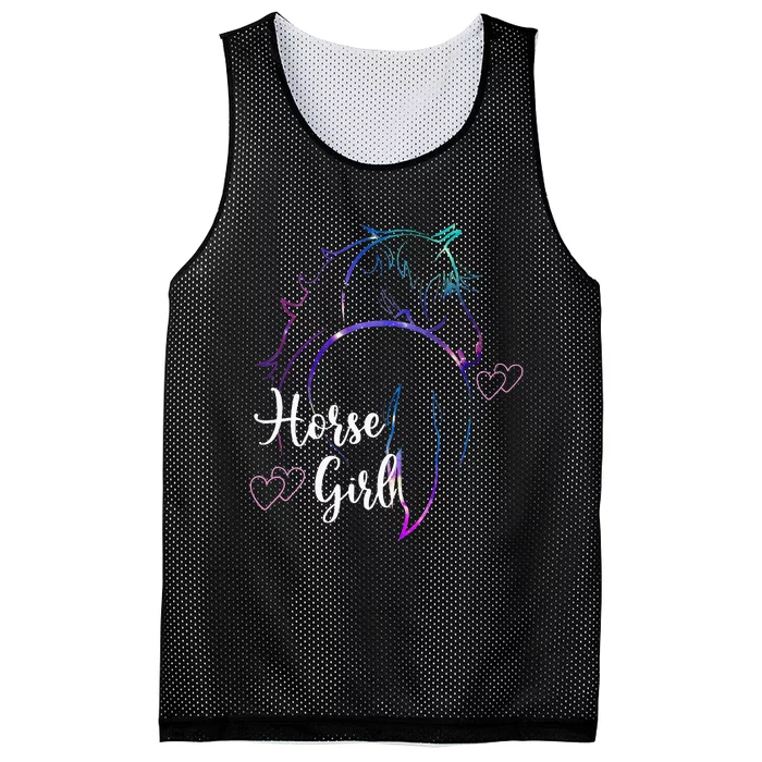 Horse Girl Love Horses Riding Horseback Riding Kids Women Mesh Reversible Basketball Jersey Tank