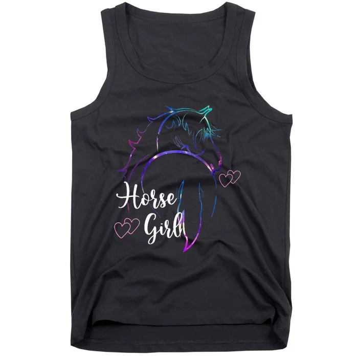 Horse Girl Love Horses Riding Horseback Riding Kids Women Tank Top