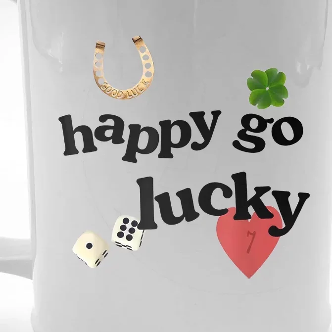 Happy Go Lucky Front & Back Beer Stein