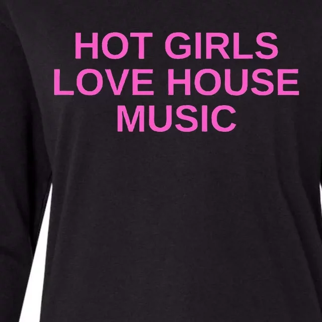 Hot G.I.R.L.S Love House Music Dj Techno Rave Edm Concert Slay Womens Cotton Relaxed Long Sleeve T-Shirt