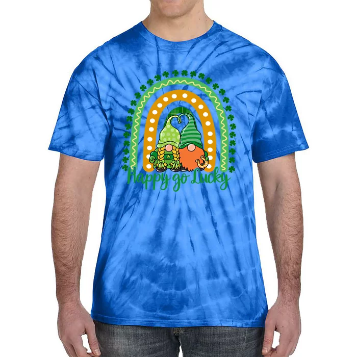 Happy Go Lucky Gnomes St Patrick's Day Gift Tie-Dye T-Shirt