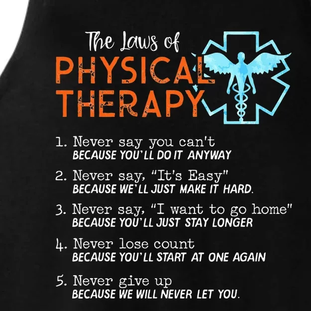 Hospital Gift Laws of Physiotherapy PT Ladies Tri-Blend Wicking Tank