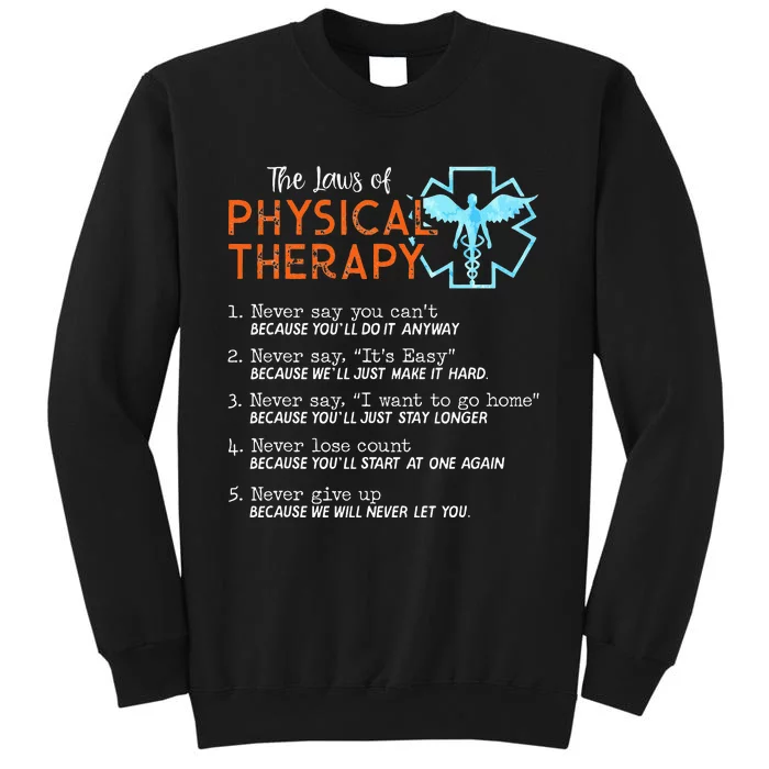 Hospital Gift Laws of Physiotherapy PT Tall Sweatshirt