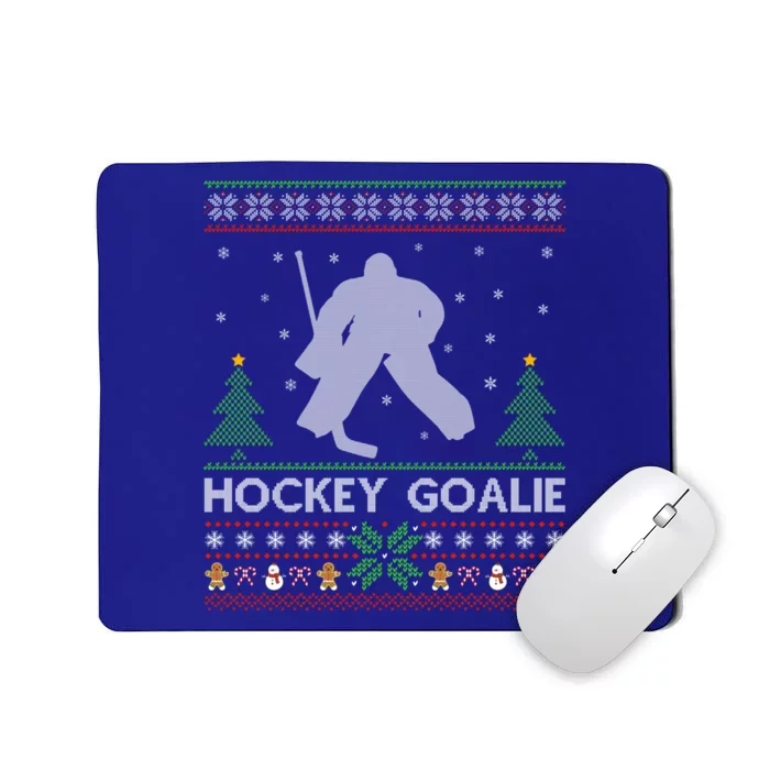 Hockey Goaltender Lover Ugly Hockey Goaltender Christmas Funny Gift Mousepad