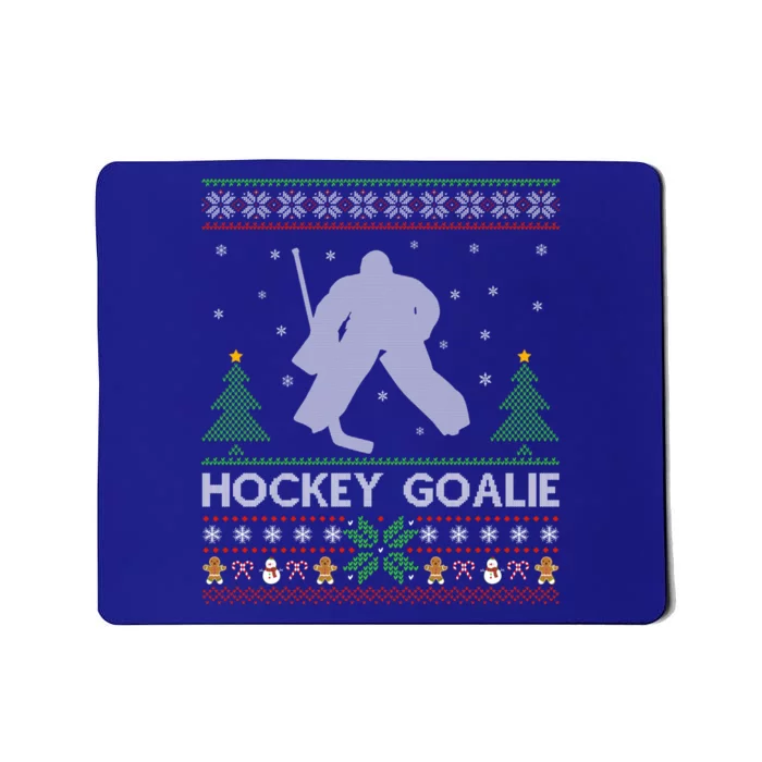 Hockey Goaltender Lover Ugly Hockey Goaltender Christmas Funny Gift Mousepad