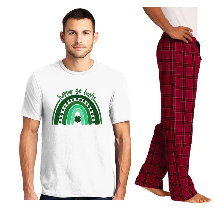 Happy Go Lucky Green Rainbow St Patricks Day Pajama Set