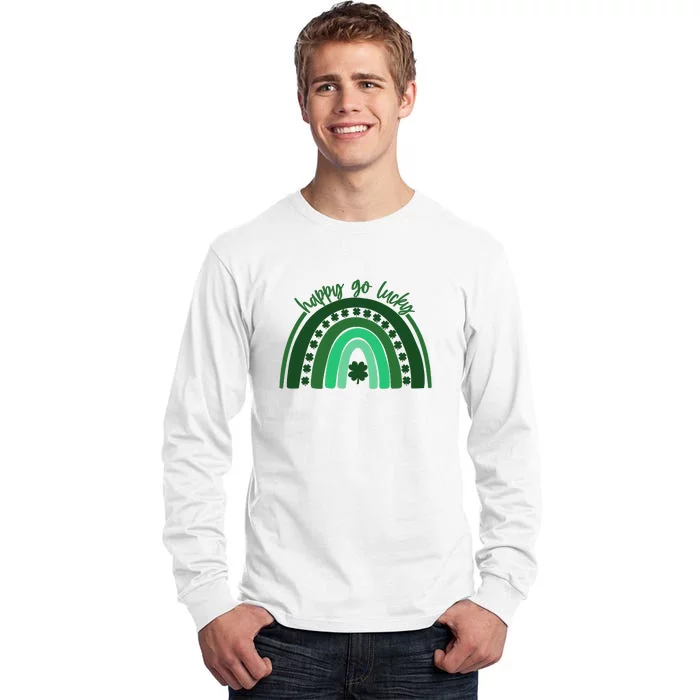 Happy Go Lucky Green Rainbow St Patricks Day Tall Long Sleeve T-Shirt