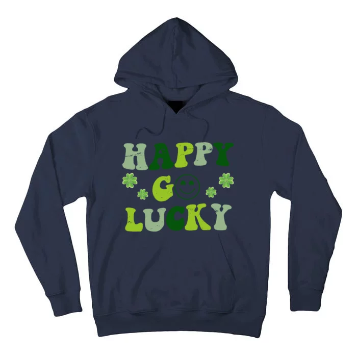 Happy Go Lucky Retro Hippie St Patrick's Day Tall Hoodie