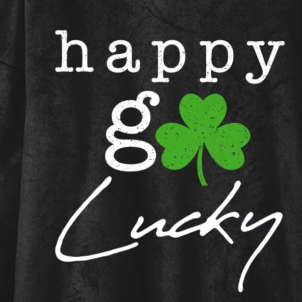 Happy Go Lucky Irish St Paddys Day Hooded Wearable Blanket