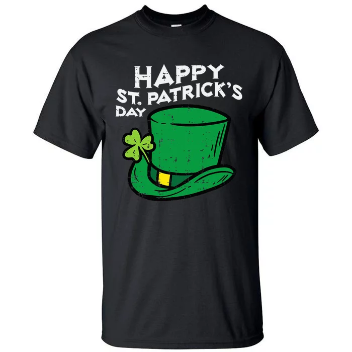 Happy Go Lucky St Patricks Day Leprechaun Hat Tall T-Shirt