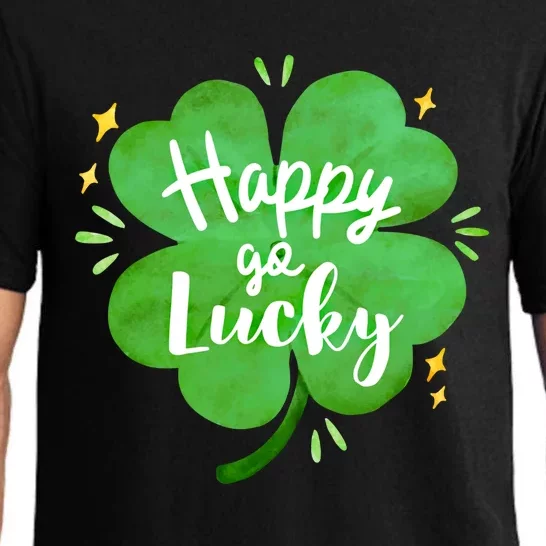 Happy Go Lucky Shamrock Saint Patrick's Day Great Gift Pajama Set